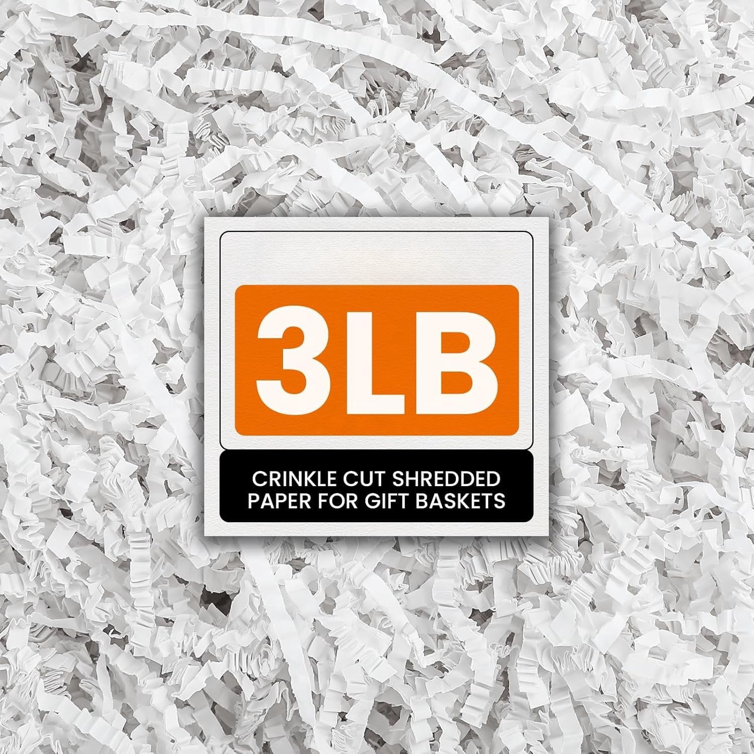 3LB White Crinkle Paper Filler, Cut Shredded Paper for  Baskets Packaging Wrapping Cushion Stuffing Box Confetti Filler for Easter Christmas Wedding Birthday Bridesmaid