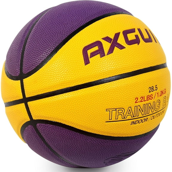 3LBS/2.2LBS Weighted Heavy Training Basketball 29.5/28.5"-Size /6 Composite Leather Weighted Basketball, Enhances Ball Handling, Dribbling, Passing Skills - Ideal for in & Outdoor Practice (Deflated)