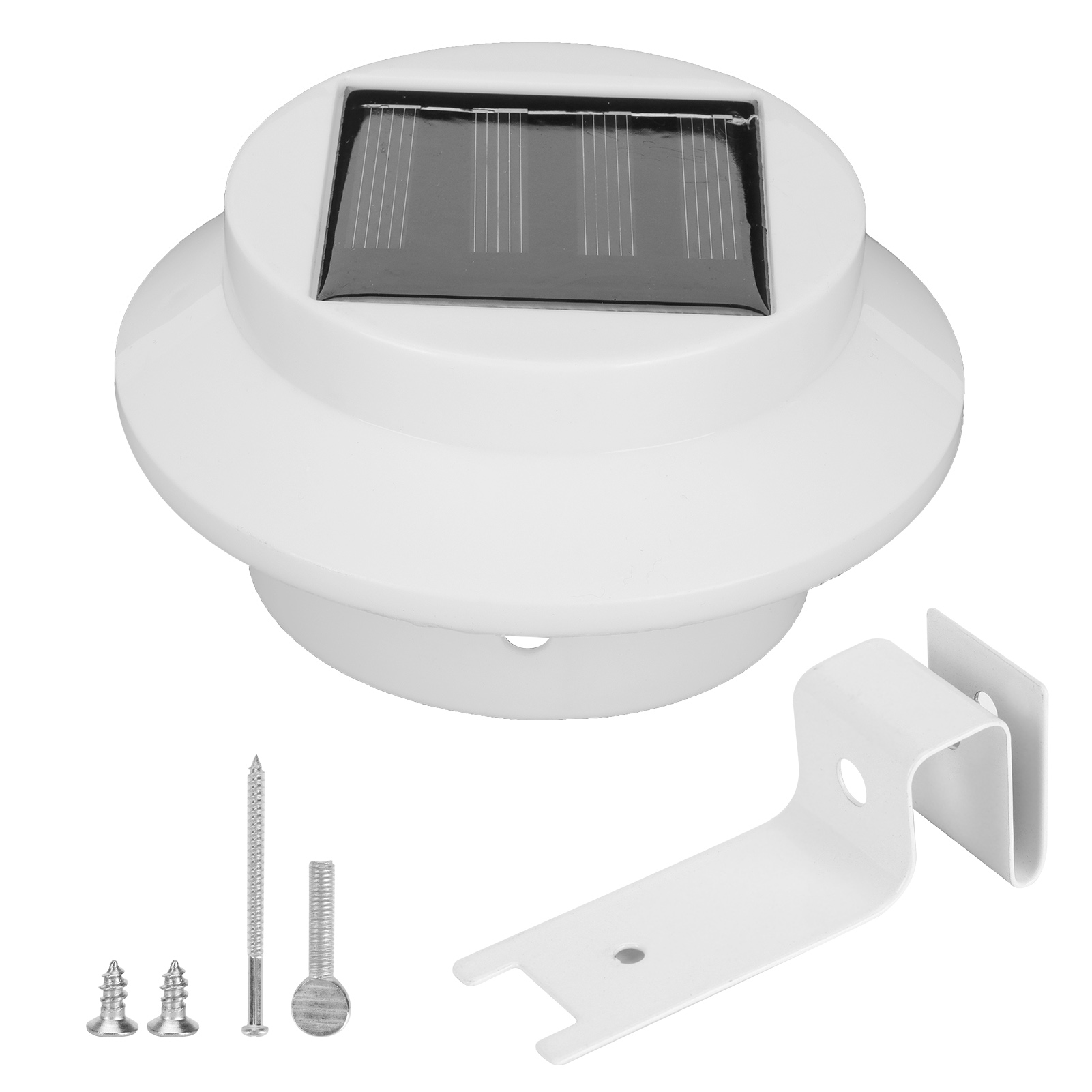 3LED White Solar Fence Light Eaves Lamp White Light Lighting Tool for ...