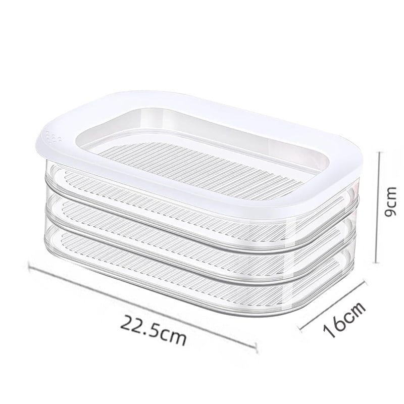 Plastic Container Science 3Layer Sealed PET Plastic Food Storage Container Set, Refrigerator ...