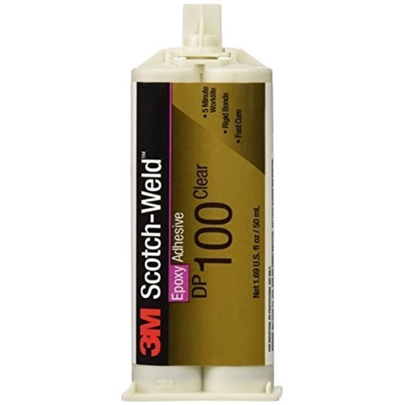 3M 021200-22648 3M SCOTCH WELD EPOXY ADHESIVE DP100 CLEAR 1.7 OZ
