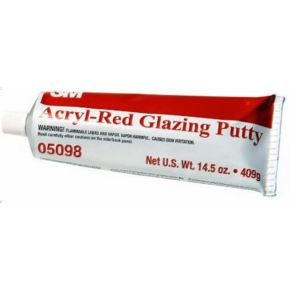 3M 05098 Acryl-Red Glazing Putty 14 oz Tube