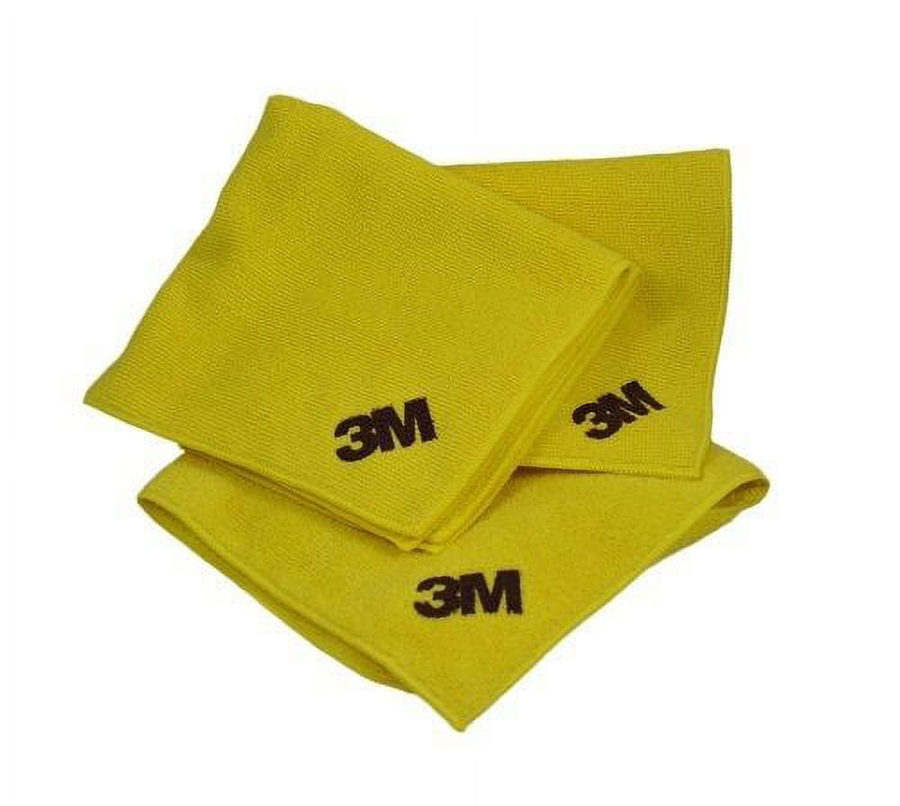 3-Pack Yellow Microfiber Household Cleaning Cloths