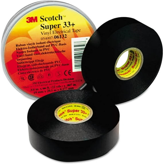 Scotch Super 33+ 3/4 in. W X 66 ft. L Black Vinyl Electrical Tape