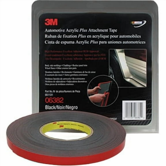 3M 06382, 1/2 in Automotive Acrylic Plus Attachment Tape