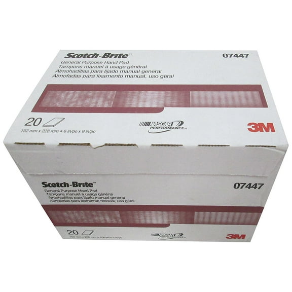 3M 07447 Scotch-Brite Maroon General Purpose Hand Pad,20 Pack
