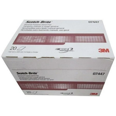 3M 07447 Scotch-Brite Maroon General Purpose Hand Pad 40 Pack 2 Boxes