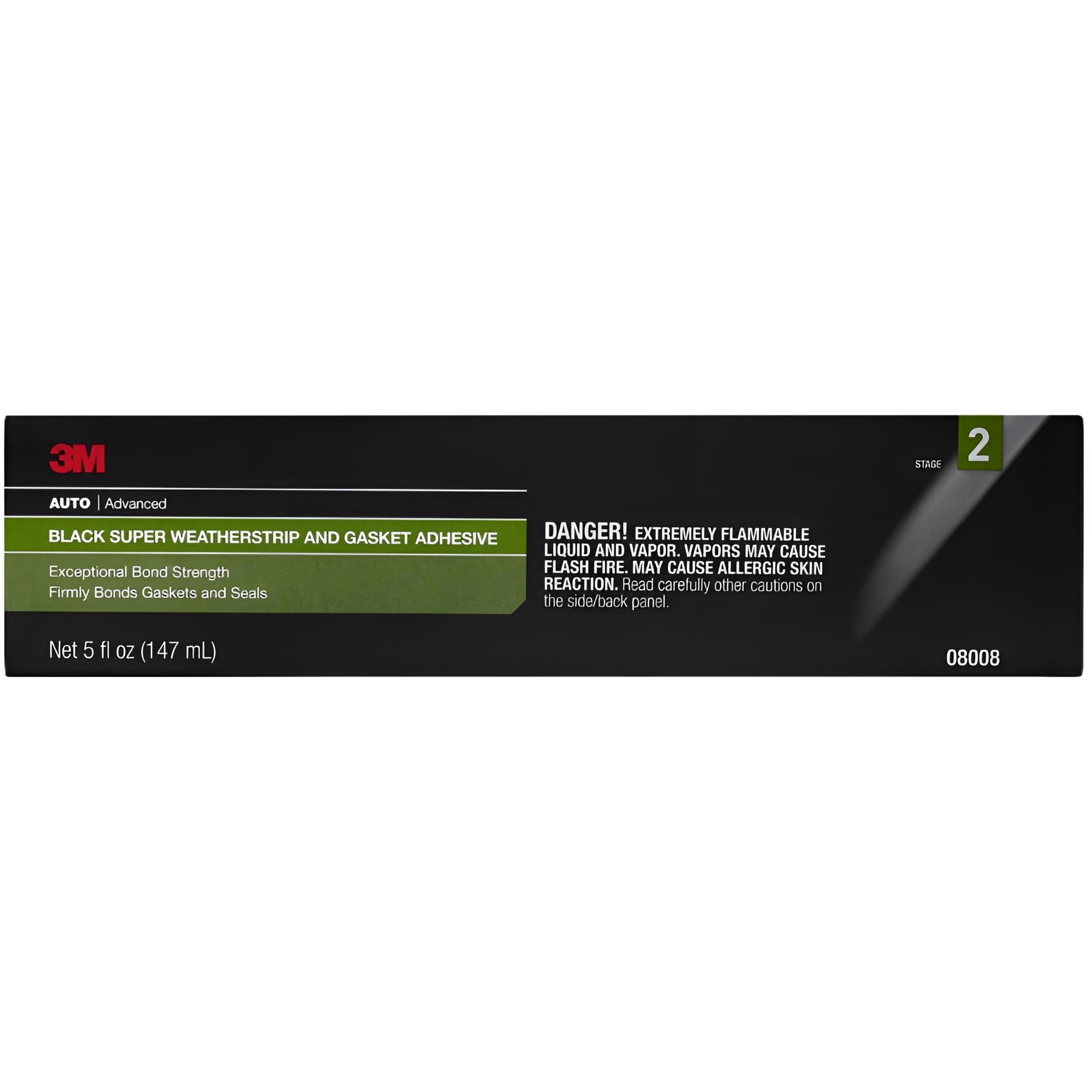 3M 08008, Paste, Black Weatherstripe Adhesive Industrial Sealant, 5 oz