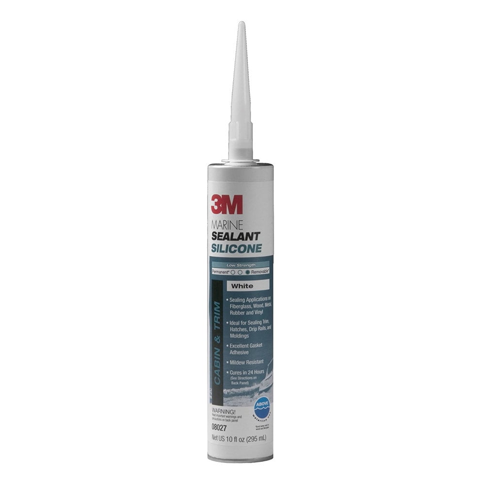 3M White Marine Grade Silicone Sealant Paste for Crevices