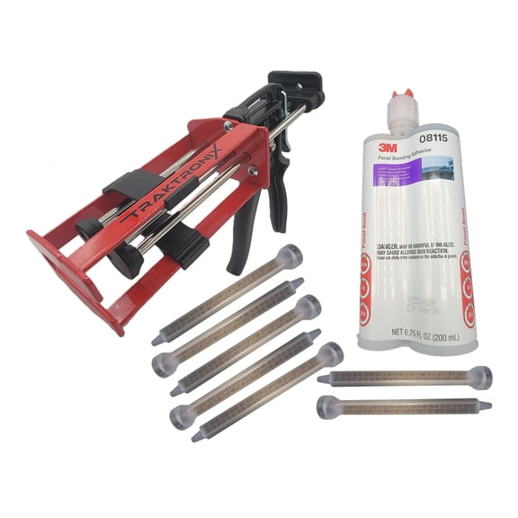 3M 08115 Panel Bonding Adhesive & 08571 Manual Applicator Gun & 7pcs 8193 / 8194 nozzles