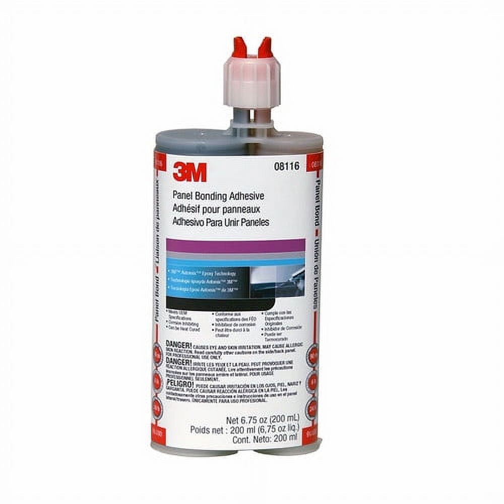 3M Panel Bonding Adhesive, 08116, OEM Recommended, Two-Part Epoxy, 200 ml/6.75 fl oz Cartridge , Black