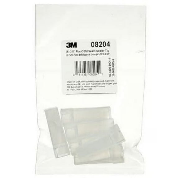 3M 08204 Flat Seam Sealer 3/8 in. Tip for Automix PN08193 Mixing Nozzle (6 ct)