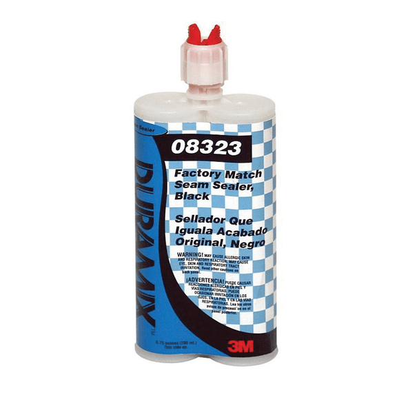 3M 8323 Factory-Match Seam Sealer, 200 mL Cartridge, Liquid, Black/Amber, 10 to 15 min Application, 30 min Curing