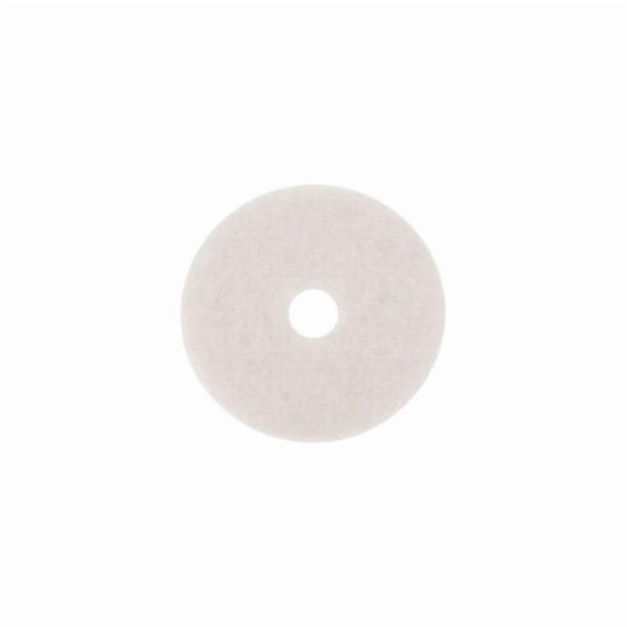 Super Polish Floor Pad 4100 13" Diameter, White, 5/Carton