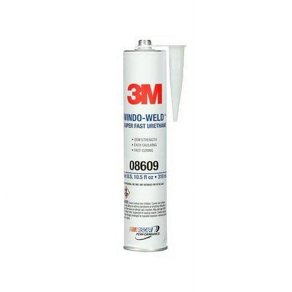 3M 08609 Window-Weld Super Fast Urethane Black Cartridge - 10.5 fl oz, 4 Pack