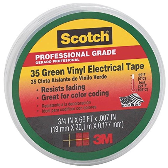 3M 10851 35 3/4X66 GREEN VINYL COLOR CODING TAPE