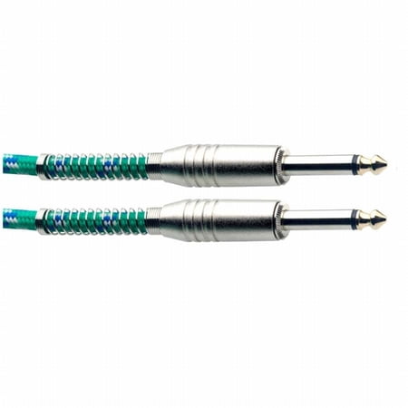 Stagg 26762 10 ft. Vintage Tweed Cable - Green