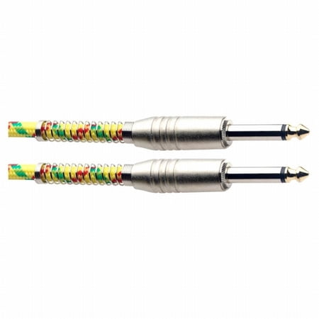 Stagg 26766 10 ft. Vintage Tweed Cable - Yellow