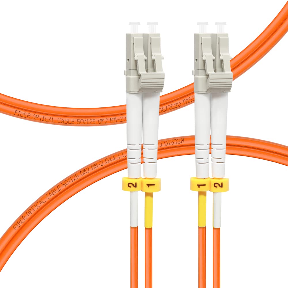 3M/10ft OM2 LC to LC Fiber Patch Cable, Length Options 0.2m100m, 1GB Duplex LCLC 50/125um