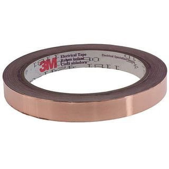3M 1181 TAPE (1/2"X18YDS) TAPE, FOIL SHIELD, COPPER, 0.5INX18YD - 1181-1/2