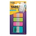 thumbnail image 1 of 3M 1463185 Post-it Tabs, 0.65 x 1.7 in. Orange, Lime & Pink - 1 x 1.7 in. Aqua, 10 Tabs per Color - Pack of 40, 1 of 1
