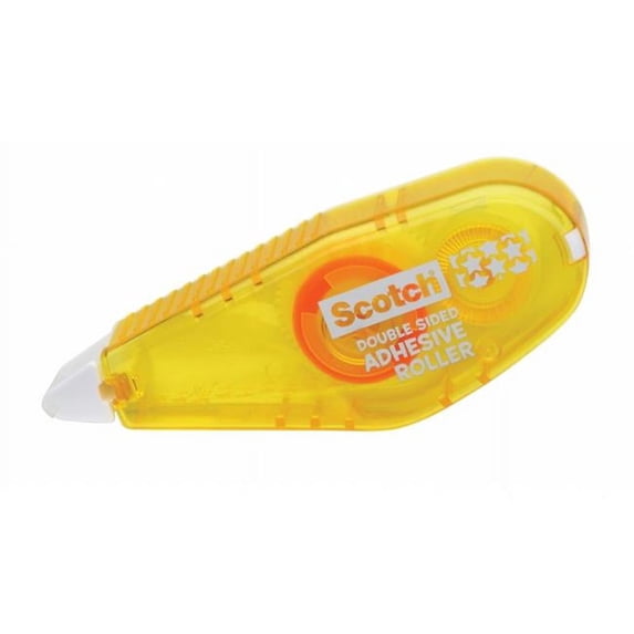 3M 1494646 Scotch Stars Patterned Adhesive Roller with Dispenser - 0.27 x 26 ft., Yellow