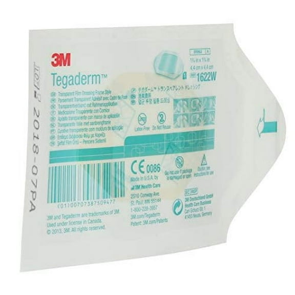 3M 1622W Tegaderm 1622W Frame Style Transparent Dressing 1- in. x 1- in. (Each)
