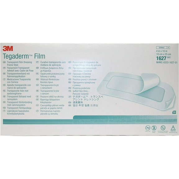 3M 1627 Tegaderm Transparent Dressing, 4 in. x 10 in. (Each)