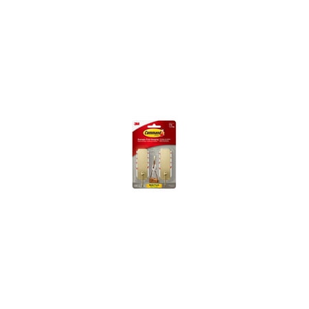 3M 17034BR-2ES Command Decorative Hooks, Satin Brass