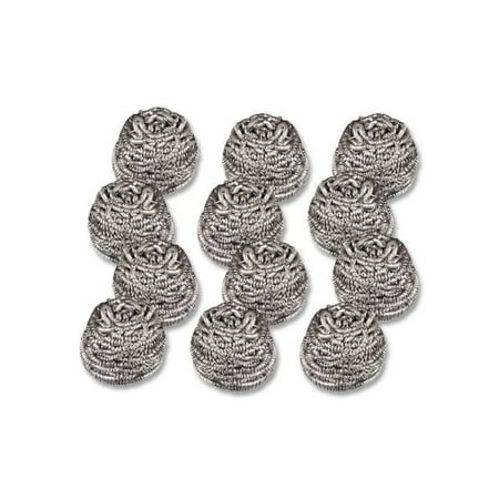 Scotch-Brite Stainless Steel Scrubber, Silver, 12/Carton