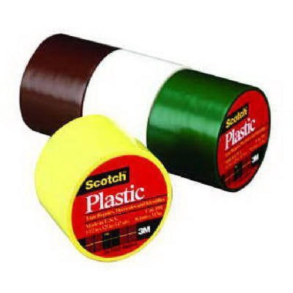 3M 191CL Scotch 1-1/2" x 125" Colored Plastic Tape, Clear