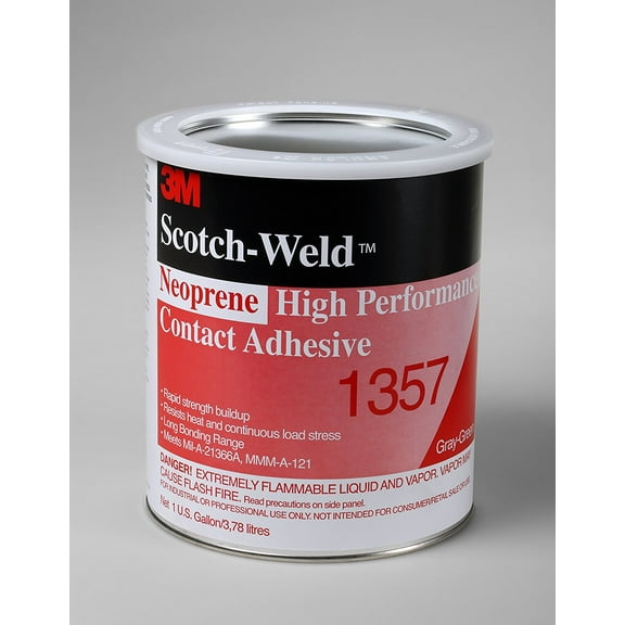 3M 19894 Neoprene High Performance Contact Adhesive 1357 Gray-Green, 1 Gallon