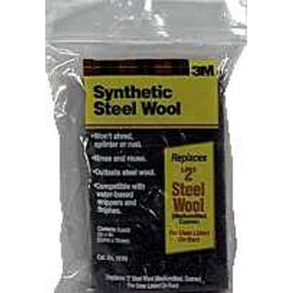 3M Steel Wool Scrub Pad Medium Grade - Steel Wool - 6 Pack