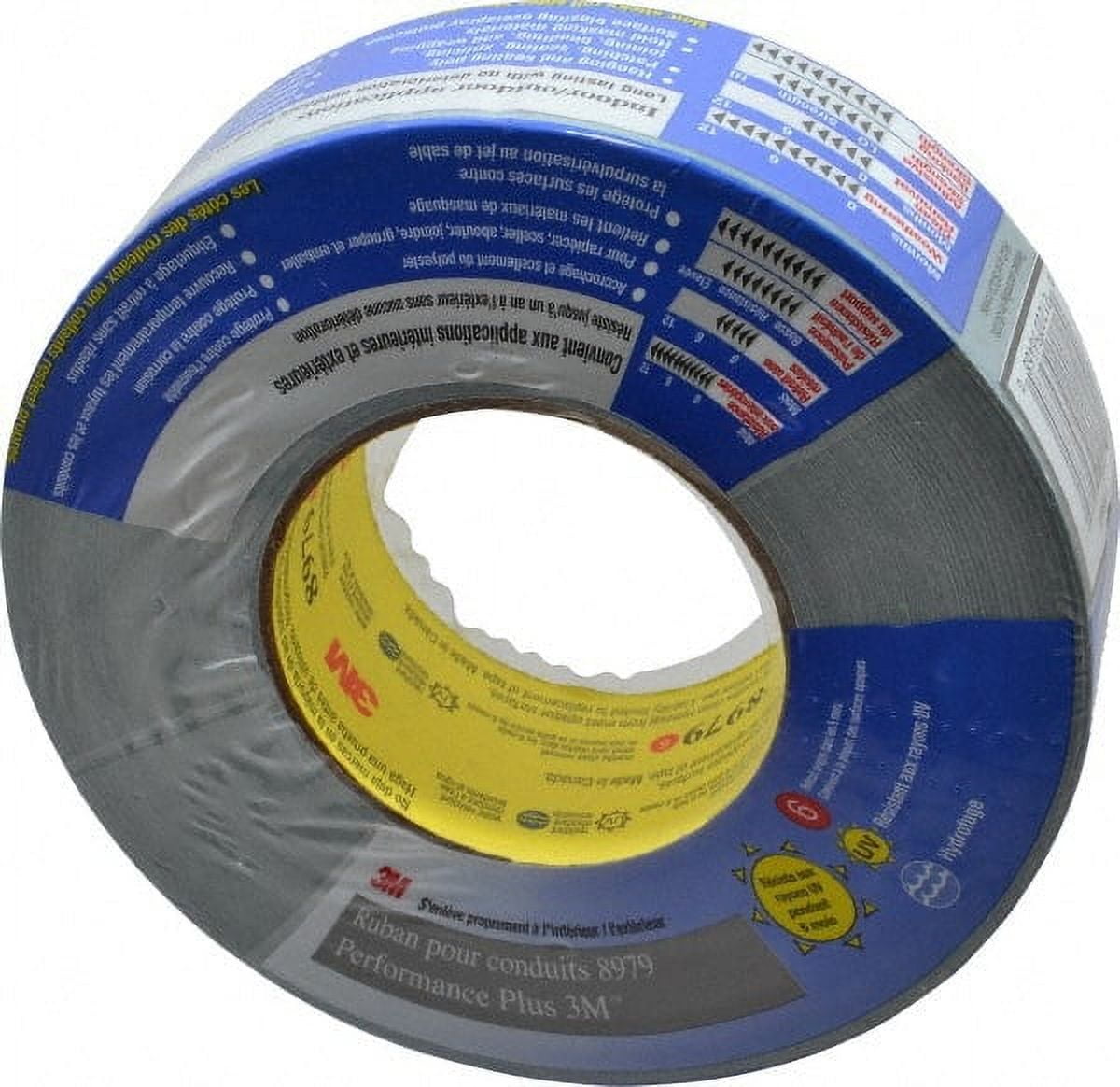 3M 2" x 55m Blue Duct Tape 12.1 mil, Rubber Adhesive, Polyethylene Film