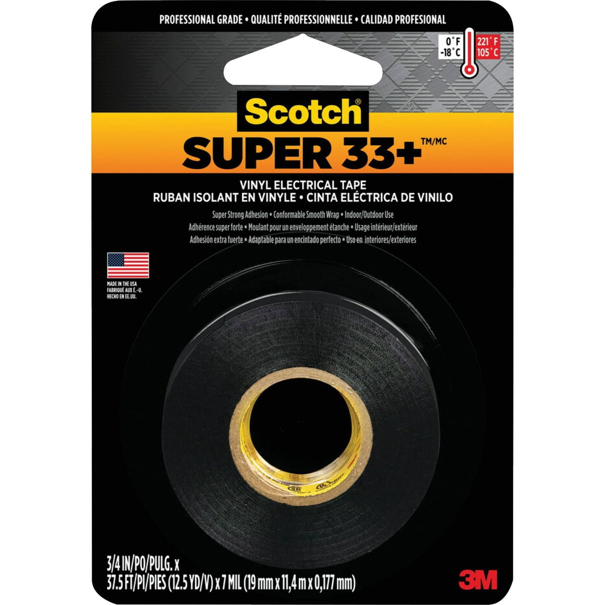 3M 200NA 3/4"x 450" Scotch Electrical Tape 6 Pack