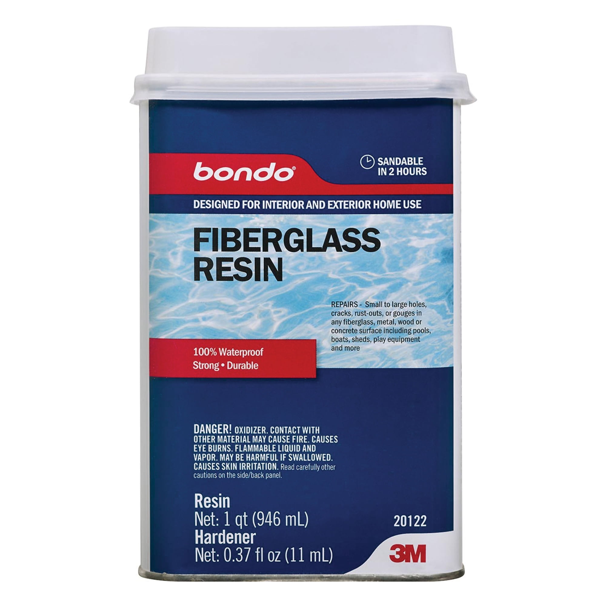 Bondo 20122 Fiberglass Repair Resin, 0.9 Quart Quantity 1