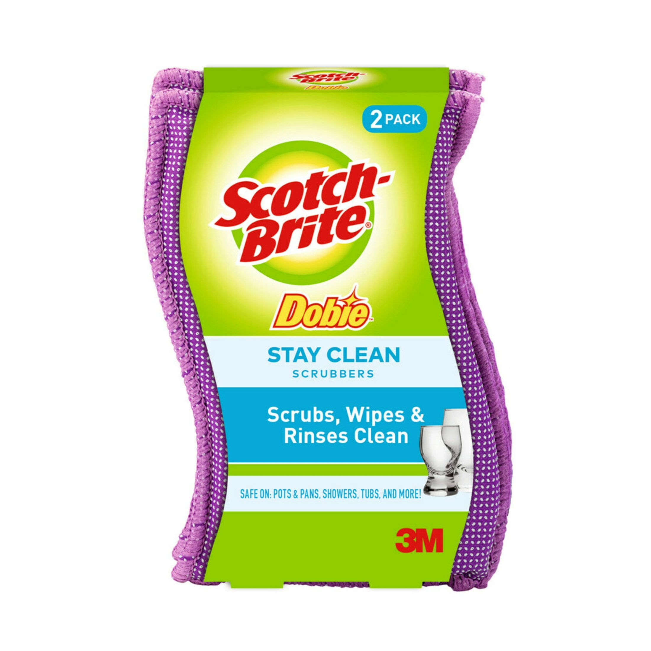 Scotch-Brite Dobie Stay Clean Scrub Sponge 2-Pack