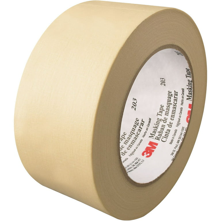 3M - Paper Tape: 2″ Wide, 36 yd Long, 9 mil Thick, Rubber Adhesive
