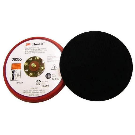 3M 20355 Hookit Low Profile Disc Pad, 6 in x 3/8 in x 5/16 (1 Pad)