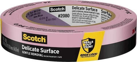 3M 2080-24EC .94" x 60yd 24mm Scotch Delicate Surface Painters Tape - 24ct. Case