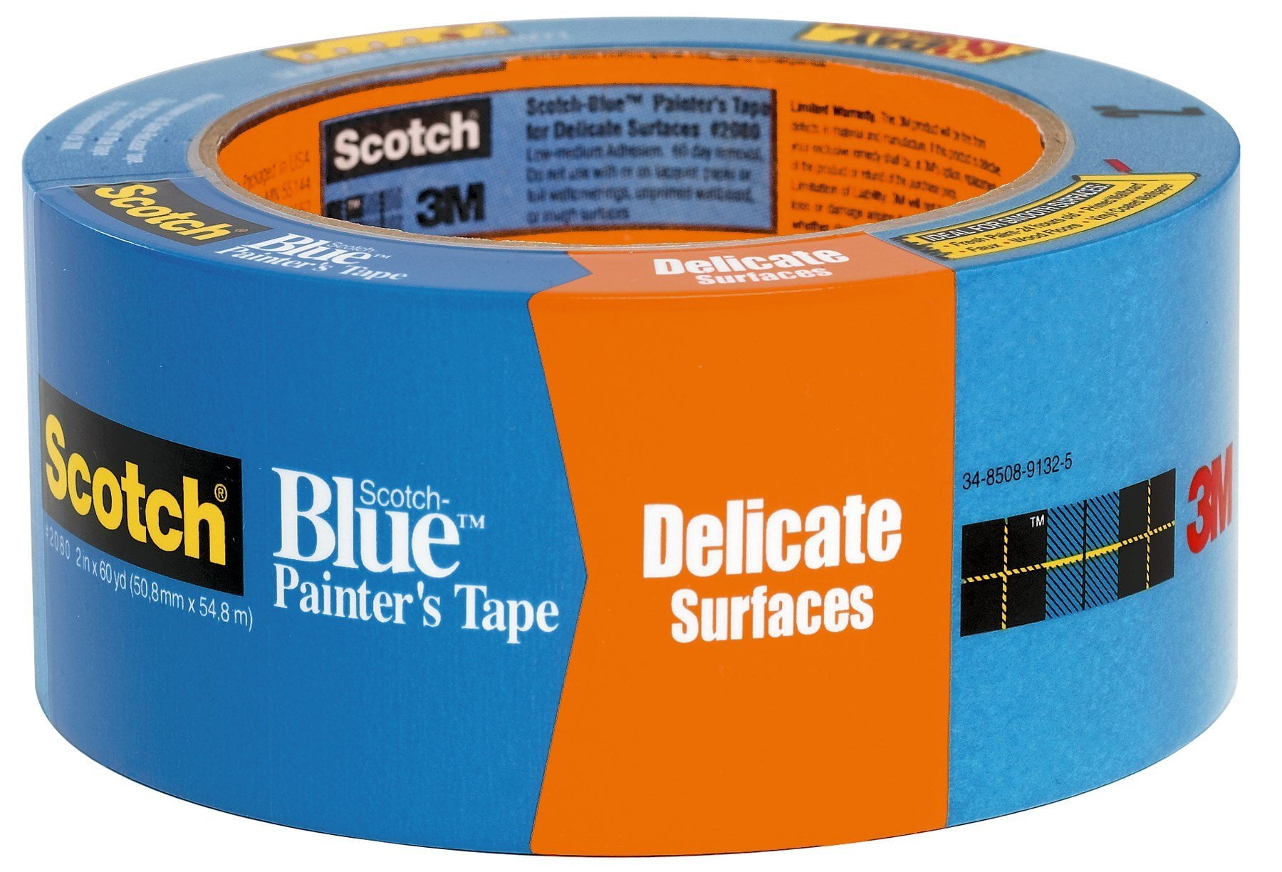 3M 2080EL-48E 2" ScotchBluePainters Masking Tape Delicate Surface
