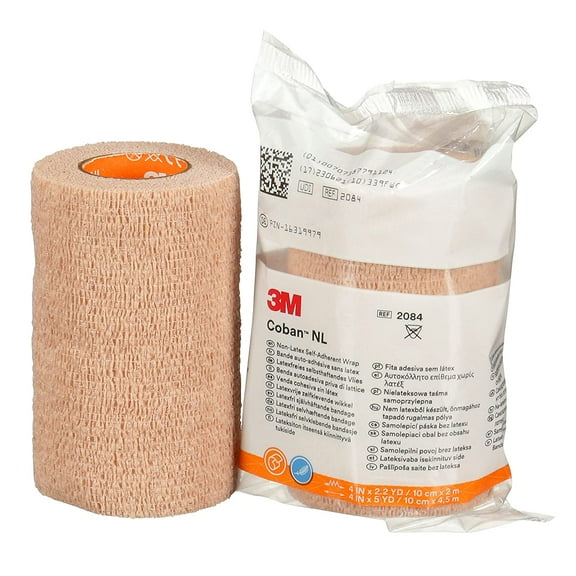 3M 2084 Coban Self-Adherent Wrap 4 in. x 5 yd. Latex Free (3 Rolls)