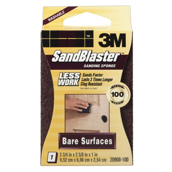 3M 20908-100 Sandblaster Sanding Sponge, Purple