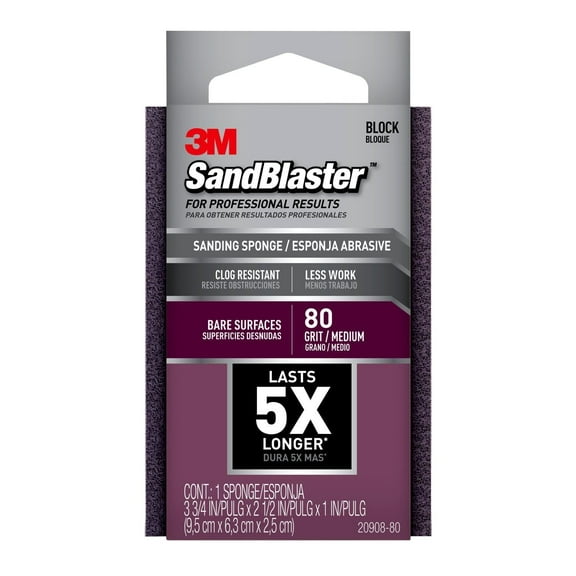 3M 20908-80 Sand Blaster Bare Surfaces Sanding Sponges