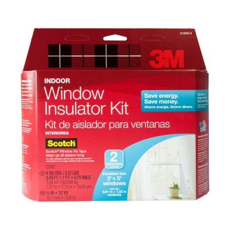 3M 2120 W-6 Scotch Insulator Kit For 3 Foot By 5 Foot Windows Pack Of 2