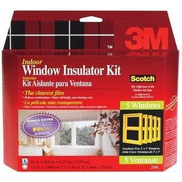 3M 2141W-6 Interior Shrink Film Window Kit - Walmart.com