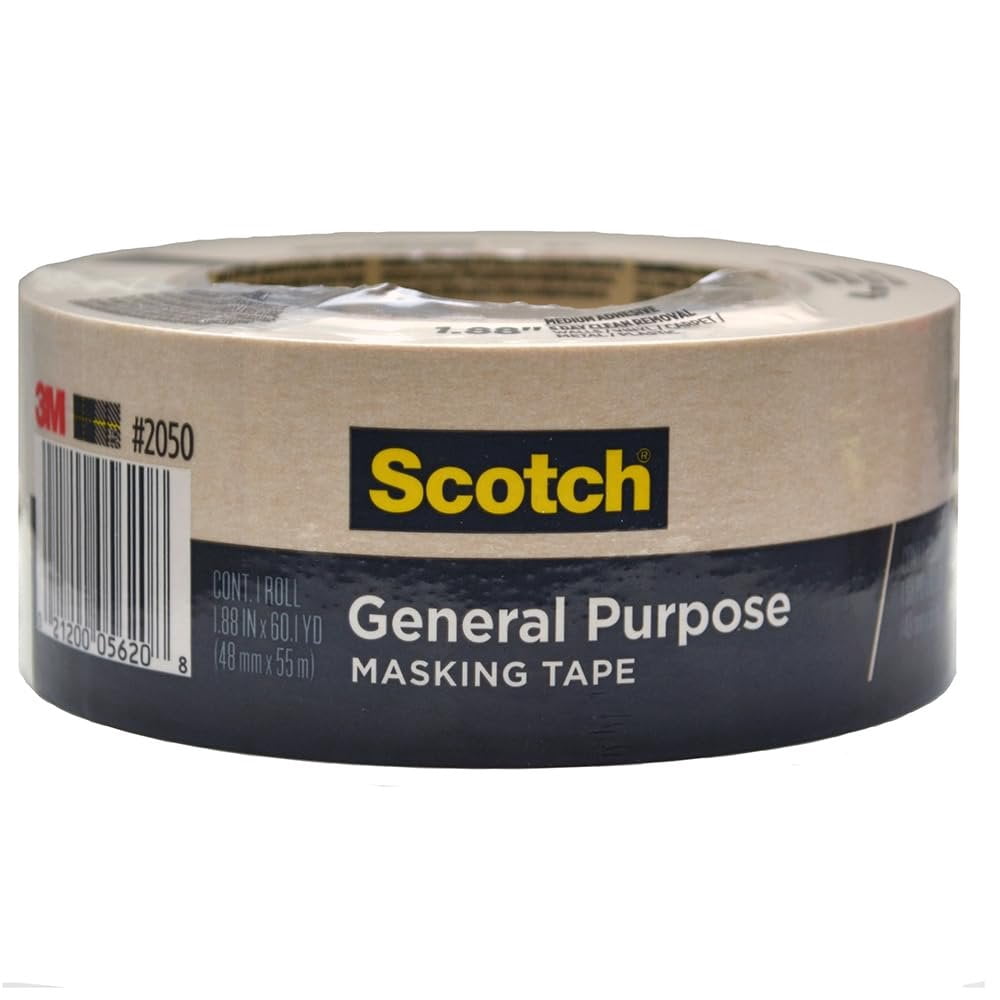 3M 24-Rolls of 1.88" x 60 Yds 2050-48MP Scotch Greener Tan General Purpose Masking Tape