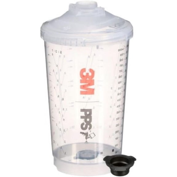 26264 3M PPS SERIES 2.0 VENTED SPRAY CUP KIT 26264, LARGE (32.1 FL OZ, 950ML), 200 MICRON FILTER, 50/KIT MMM-26264