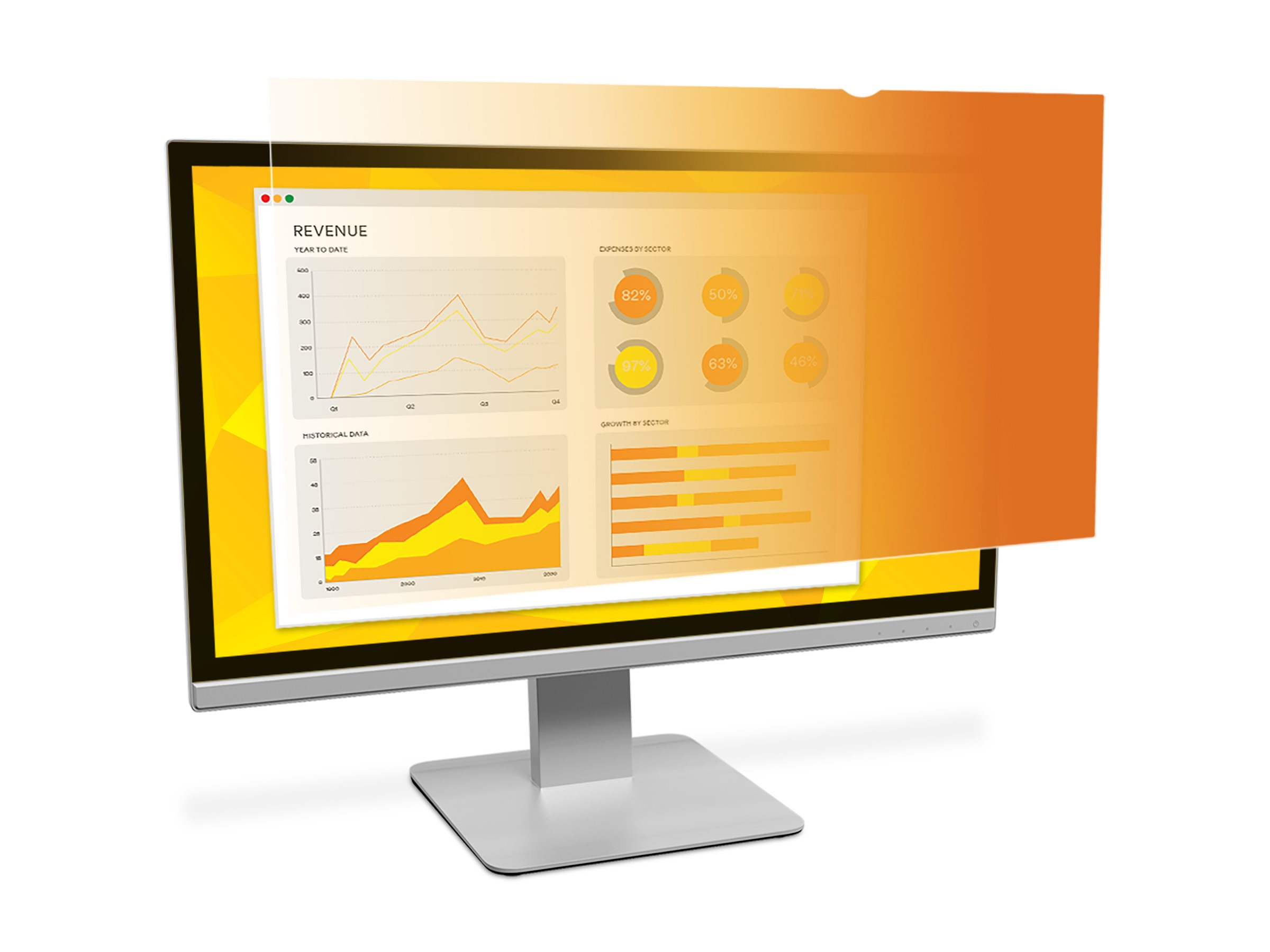 3M 27" Privacy Filter for Widescreen Monitor, Gold - image 1 of 1