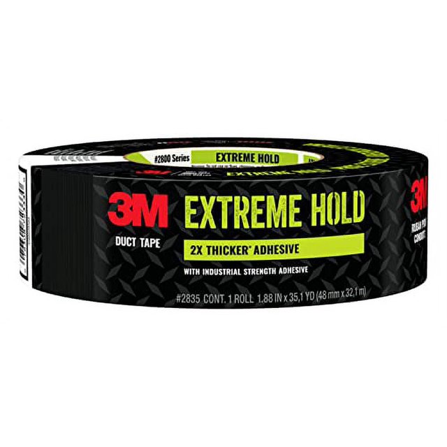 3M 2835B Duct Tape, Extreme Hold, Black